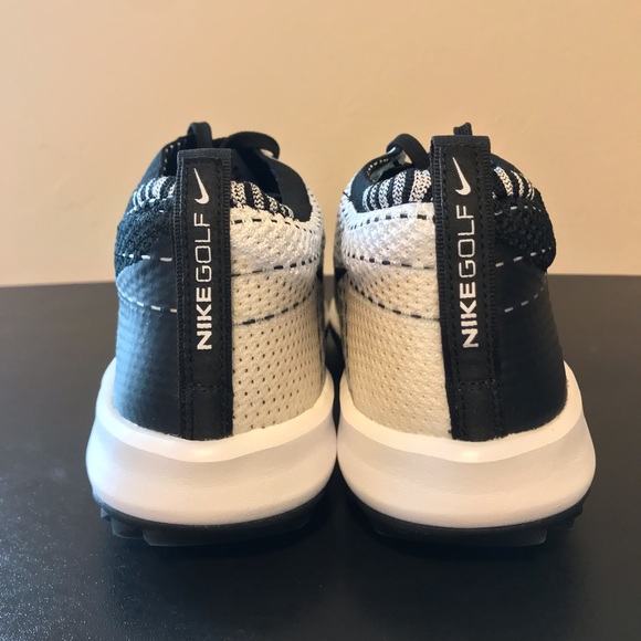 NEW Nike Flyknit Racer Golf Black White - Picture 4 of 8